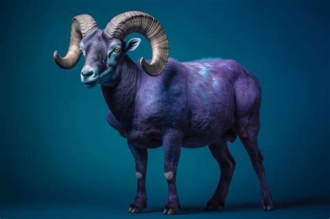 Premium Photo | A purple animal with blue eyes and a purple face is shown.