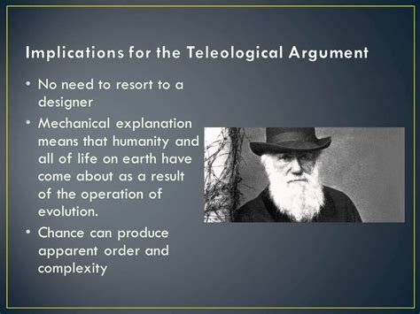 C Darwinist Objections To The Teleological Argument Youtube