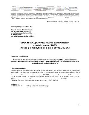 Zesp Szk Zawodowych Im Stanisawa Staszica W Doc Template Pdffiller