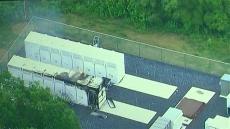 Crews Battle Fire At Lithium Ion Battery Storage Plant In Warwick