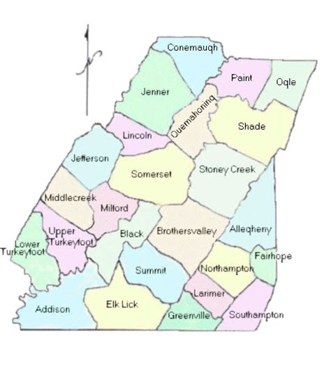 Somerset County-Township Map