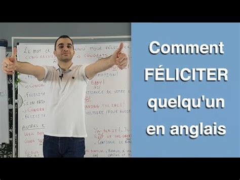 Comment féliciter quelqu un en anglais vocabulaire prononciation