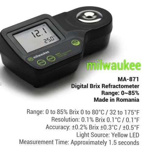 Milwaukee Digital Brix Refractometer Model Name Number Ma