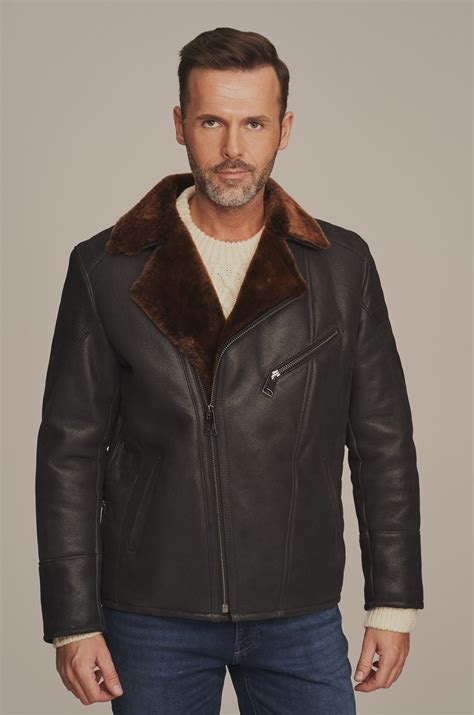 Men S Black Shearling Jacket Konopka