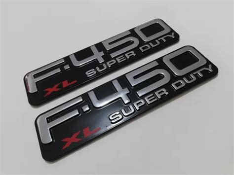 Par De Emblemas Ford F450 Xl Super Duty Cromo Envío gratis