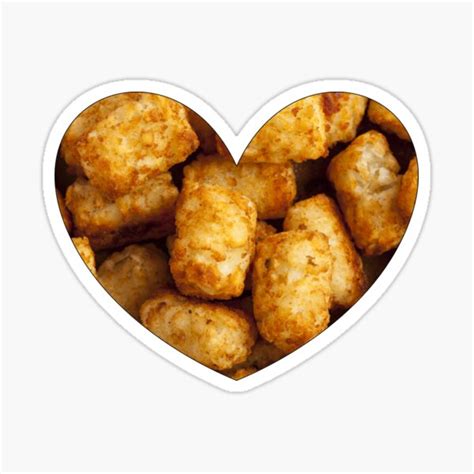 Tater Tot Heart Sticker Sticker For Sale By Katherine Cardone Redbubble