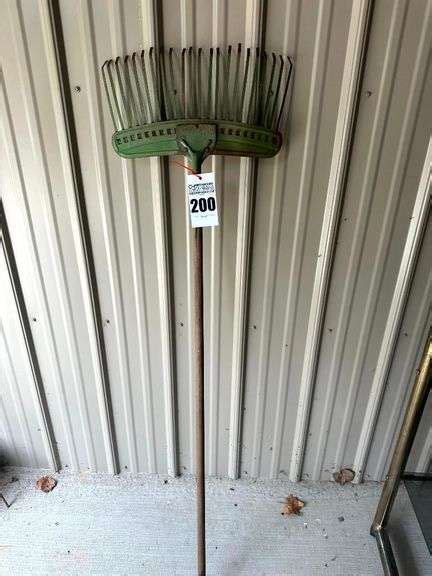 Vintage Metal Rake Comas Montgomery Realty Auction Co Inc