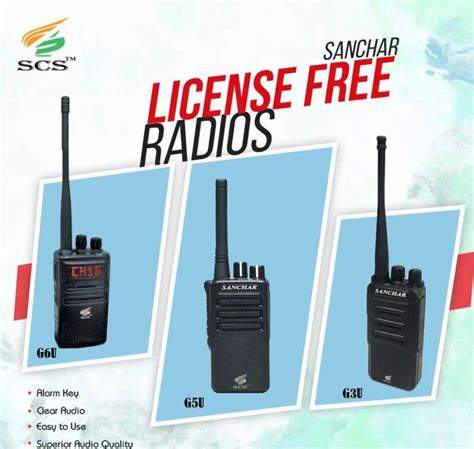 5 KM Sanchar G3U License Free Walkie Talkie Size 180g