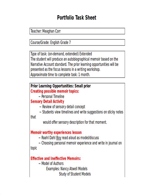 Task Sheet 6 Examples Format How To Create Pdf