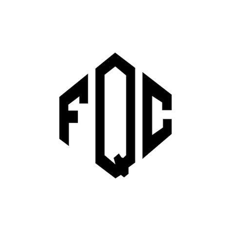 Fqc buchstaben logo design mit polygon form fqc polygon und würfelform