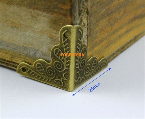 4pcs Antique Brass Jewelry Box Corner Decoration Corner Etsy