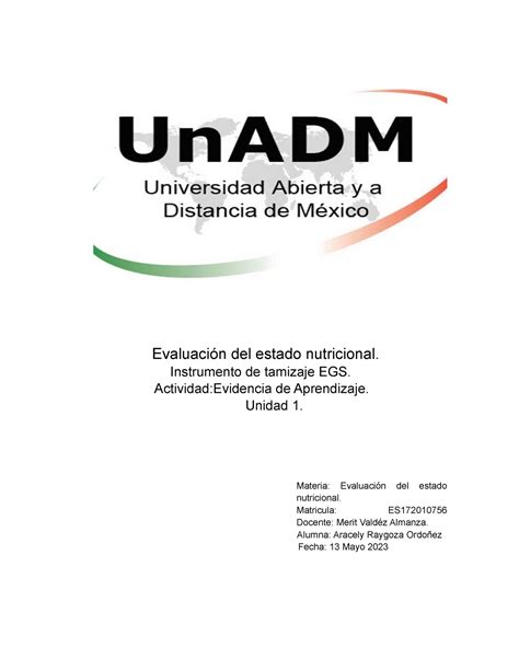 Neen U Ea Arro Evaluaci N Del Estado Nutricional Evaluaci N Del