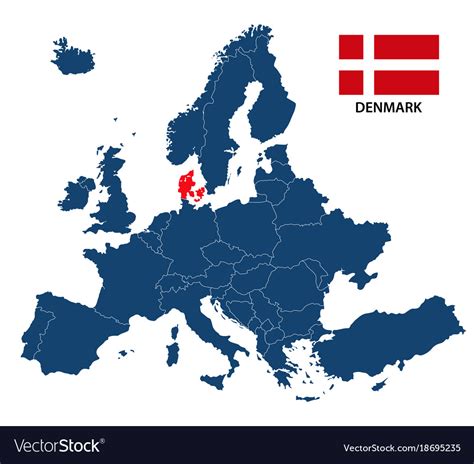 Denmark Map In Europe - Sena Xylina