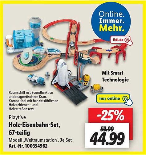 Playtive Holz Eisenbahn Set Teilig Angebot Bei Lidl Prospekte De