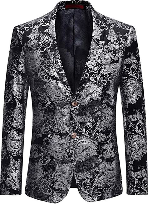 Allthemen Men S Luxury Casual Velvet Dress Suit Slim Fit Floral Prints