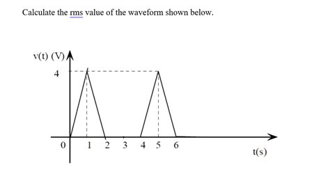 Calculate The Rms Value Of The Waveform Shown Below Calculate The Rms