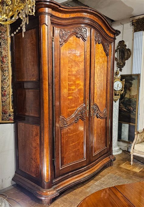 Proantic Curved Shaped Wardrobe Louis Xv Period