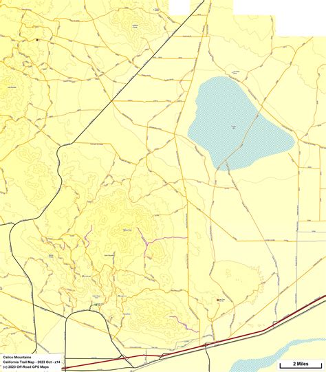 Calico Mountains - California Trail Map