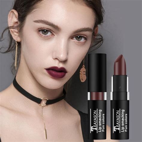 12 Color Lipstick Matt Lip Stick Waterproof Liptint Sexy Red Black Lipstick Nude Matte Lip Blam