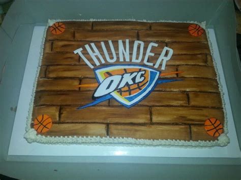 Okc Thunder Cake Flour De Lis Custom Cakes And Treats Oklahoma Pa