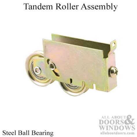 Tandem Roller Assembly Sliding Patio Door Steel Ball Bearing