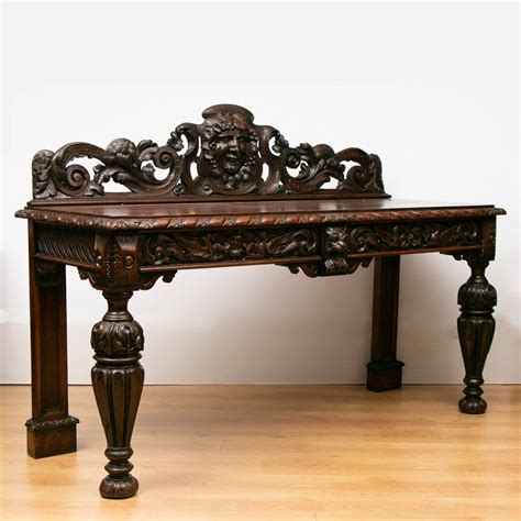 Large Th Century Carved Oak Green Man Hall Table