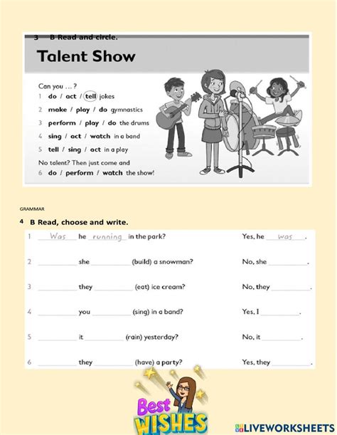 Second Midterm English Exam Grade 5° Online Exercise For Live Worksheets