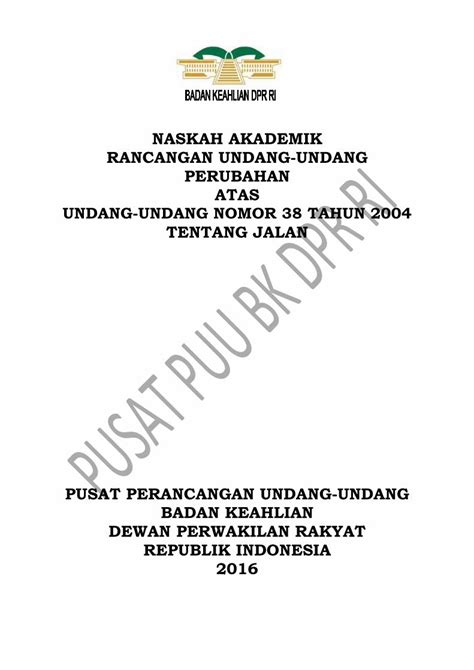 PDF NASKAH AKADEMIK RANCANGAN UNDANG UNDANG Berkas Dpr Go Id