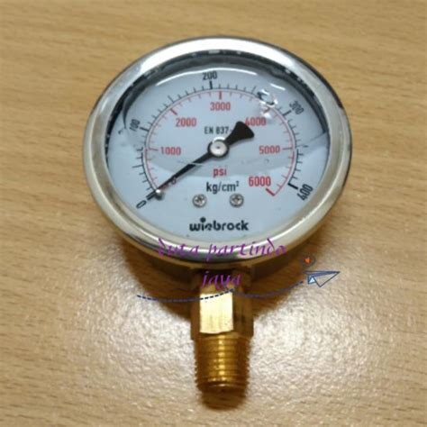 PRESSURE PRESURE GAUGE RAKET STAINLESS 2 1 2 INCHI 400 BAR 6000 PSI