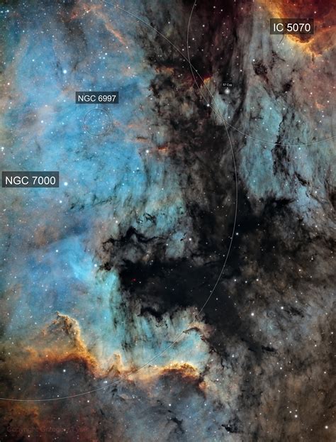 North America Nebula NGC7000 Pelican Nebula IC5070 SHO Grzegorz