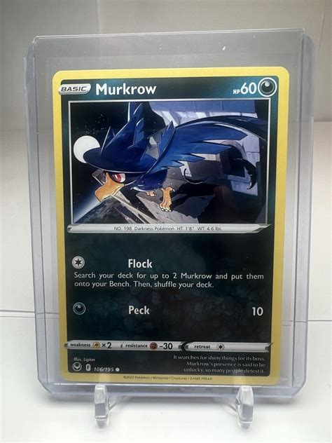 Pok C3 A9mon TCG Murkrow Silver Tempest 106 2F195 Regular Common For