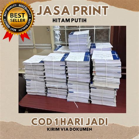 Jual JASA PRINT A4 HITAM PUTIH A4 F4 DOKUMEN PROPOSAL SKRIPSI MAKALAH