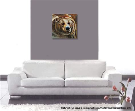 Hand Painted Grizzly Bear Oil Painting on Canvas Modern - Etsy