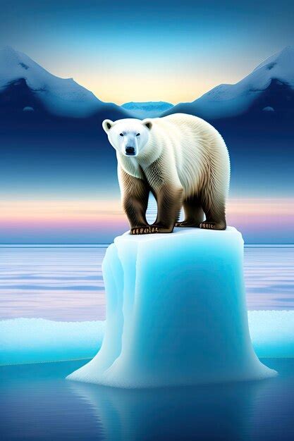 Premium Photo Polar Bear On Iceberg In The Middle Of Ocean Digital