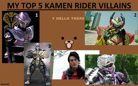 My Top 5 Kamen Rider Villains by Reala597 on DeviantArt