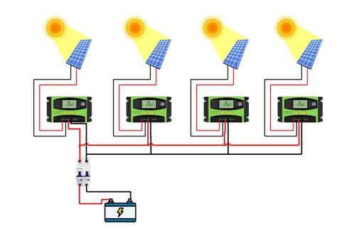 Wire Multiple Solar Charge Controllers With Diagram Thenergyuse