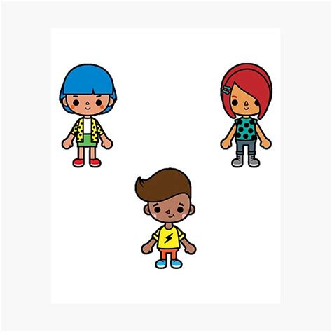 Funny Toca Boca Characters Pack Photographic Print For Sale By Pocapo