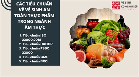 Các tiêu chuẩn vệ sinh an toàn thực phẩm trong ngành ẩm thực