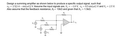 Solved Consider Two Inverting Op Amplifier Circuits