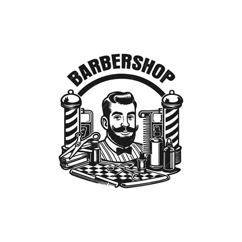 Premium Vector Vintage Barber Shop Logo Template