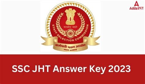 Ssc Jht Final Answer Key 2023 Out Download Pdf