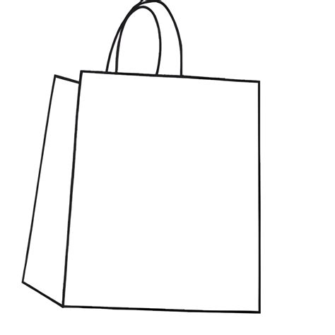 Shopping Bag Artwork Outline · Creative Fabrica