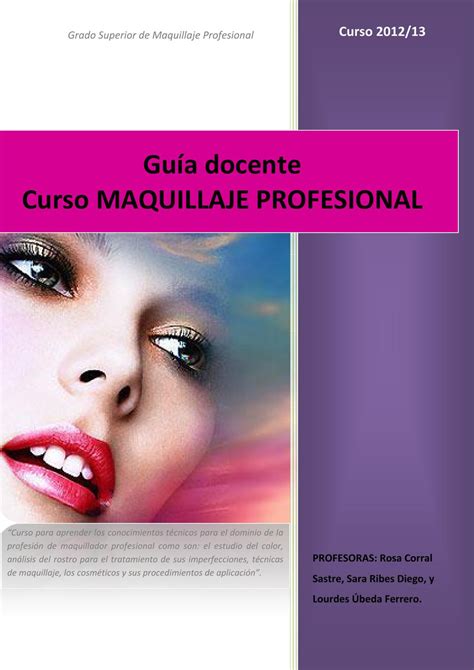 Guia Docente Curso De Maquillaje Profesional By Sara Ribes Issuu