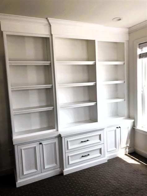 Library Wall Unit With Storage Etsy