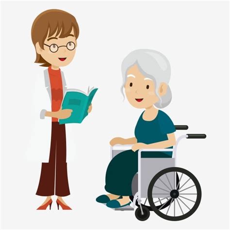 Nurse Wheelchair Clipart Vector, Doctors Nurse Wheelchair Grandma ...