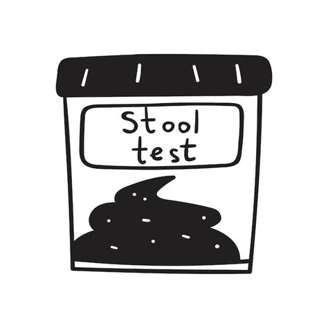 Premium Vector Medical Checkup Stool Test Outline Vector Icon