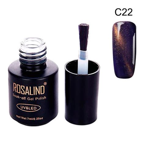 Гель-лак для Нігтів Манікюру 7 Мл Rosalind, Котяче Око, C22 Індиго ...