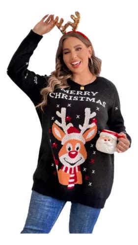 Sueter Navide O Reno Santaclous Ugly Sweater Talla Xl Curvy Meses Sin