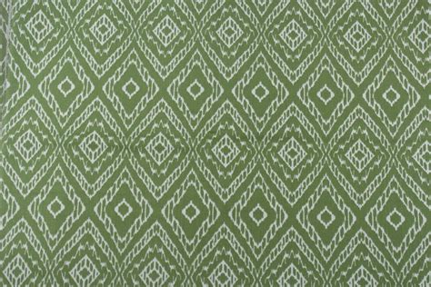 Free Ship Cotton Canvas Fabric Green Geometry Printed By Yard