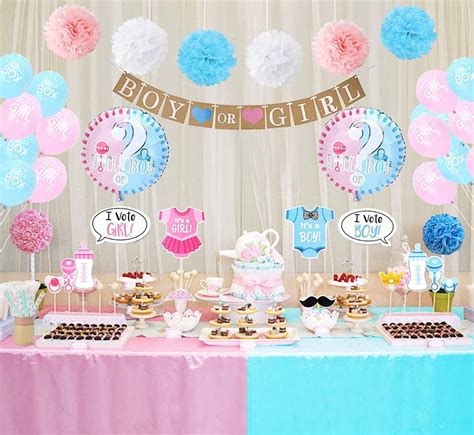 Gender Reveal Party Decorations Boy Or Girl Gender Revea Gender